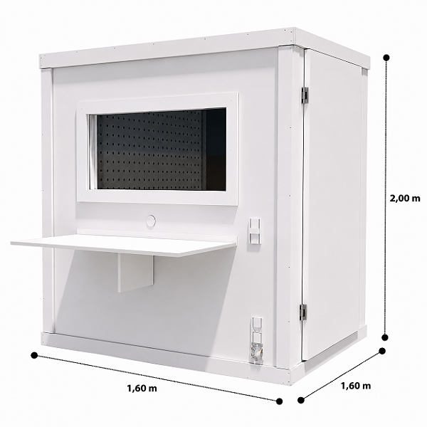 Cabine acústica para audiometria 1,60 X 1,60 X 2,00 (L x C x A)