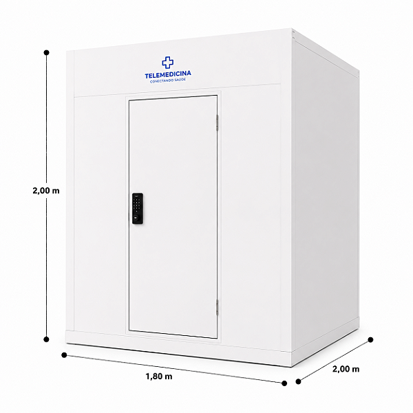 Cabine de Telemedicina 1,80 X 2,00 X 2,00 (L x C x A)
