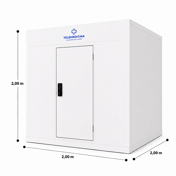 Cabine de Telemedicina 2,00 X 2,00 X 2,00 (L x C x A)