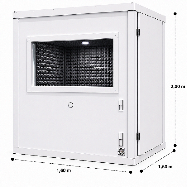 Studio Dublador/ Locutor Profissional 1,60 X 1,60 X 2,00 (L x C x A)