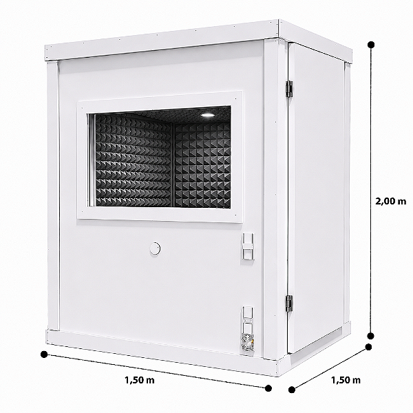 Cabine Home Studio Profissional 1,50 X 1,50 X 2,00 (L x C x A)