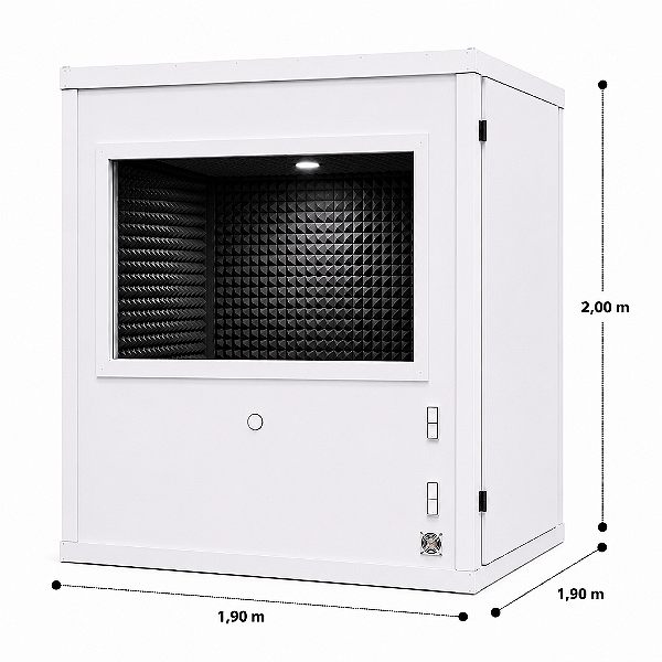 Studio Streamer Profissional 1,90 X 1,90 X 2,00 (L x C x A)