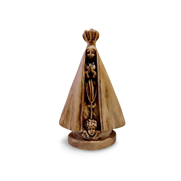 Nossa Senhora Aparecida, 25cm, Gesso, Peça Única, Decoração Religiosa