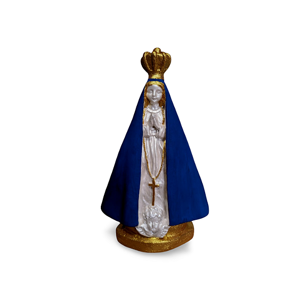 Nossa Senhora Aparecida, 25cm, Gesso, Peça Única, Decoração Religiosa