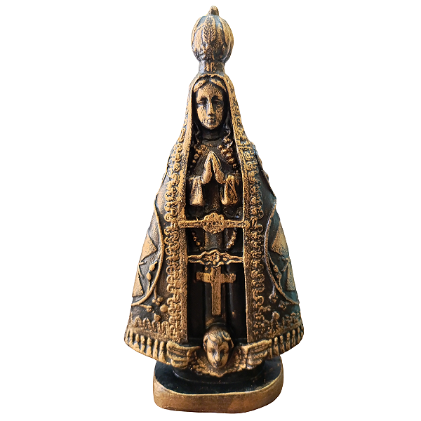 Nossa Senhora Aparecida, 21cm, Gesso,  Peça Única, Decoração Religiosa