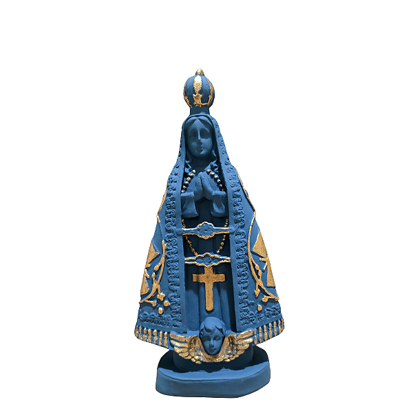 Nossa Senhora Aparecida, 21cm, Gesso, Peça Única, Decoração Religiosa