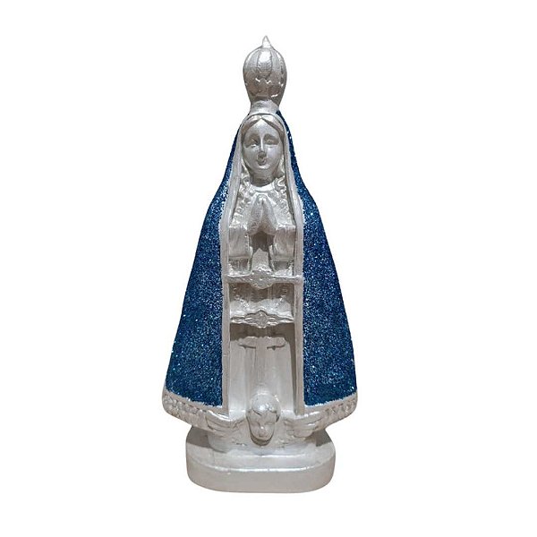 Nossa Senhora Aparecida, 21cm, Gesso, Peça Única, Decoração Religiosa