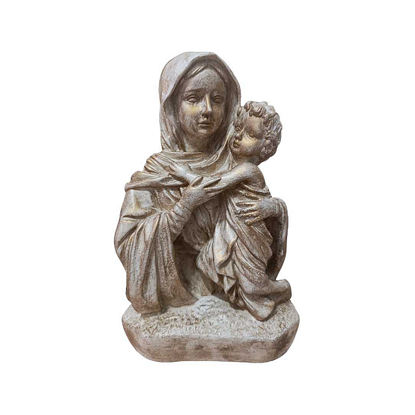 Mãe Rainha, 16cm, Gesso, Peça Única, Artesanal, Decoração Religiosa
