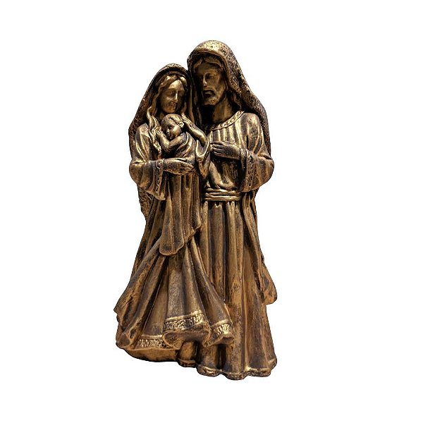 Sagrada Família, 28cm, Gesso, Peça Única, Decoração Religiosa