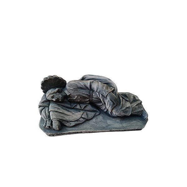 São José Deitado, 7cm, Gesso, Peça Única, Decoração Religiosa