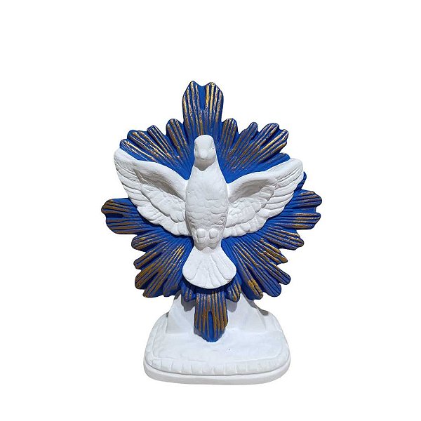 Divino Espirito Santo,  16cm, Gesso, Peça Única, Artesanal, Decoração Religiosa