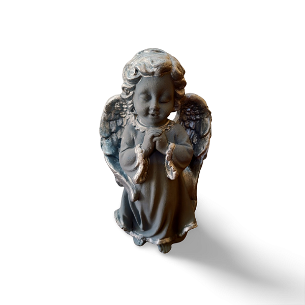 Anjo da Guarda, 20cm, Gesso, Peça Única, Artesanal, Decoração Religiosa