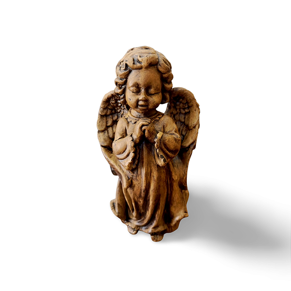 Anjo da Guarda, 20cm, Gesso, Peça Única, Artesanal, Decoração Religiosa