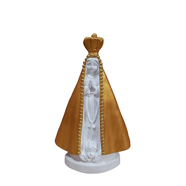 Nossa Senhora Aparecida, 25cm, Gesso, Peça Única, Decoração Religiosa