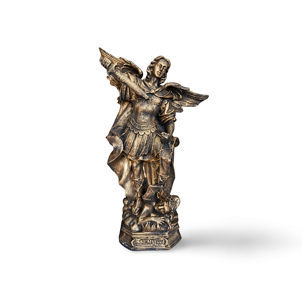 São Miguel Arcanjo, 30cm, Gesso, Peça Única, Decoração Religiosa