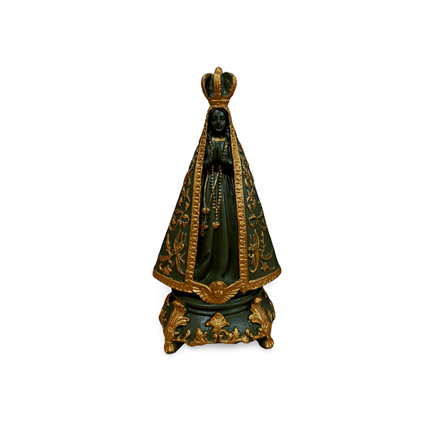 Nossa Senhora Aparecida, 21cm, Gesso, Peça Única, Decoração Religiosa