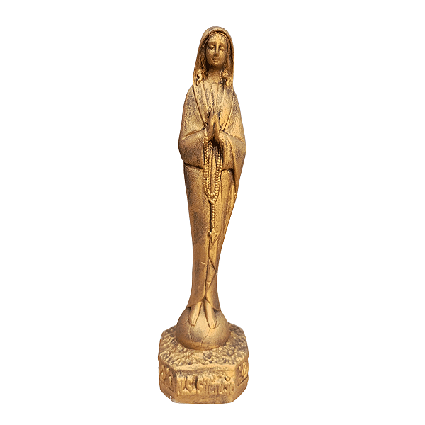 Nossa Senhora do Silêncio, 20cm, Gesso, Peça Única, Decoração Religiosa