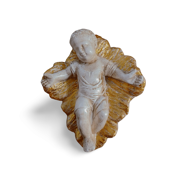 Menino Jesus, 14cm, Gesso, Peça Única, Artesanal, Decoração Religiosa