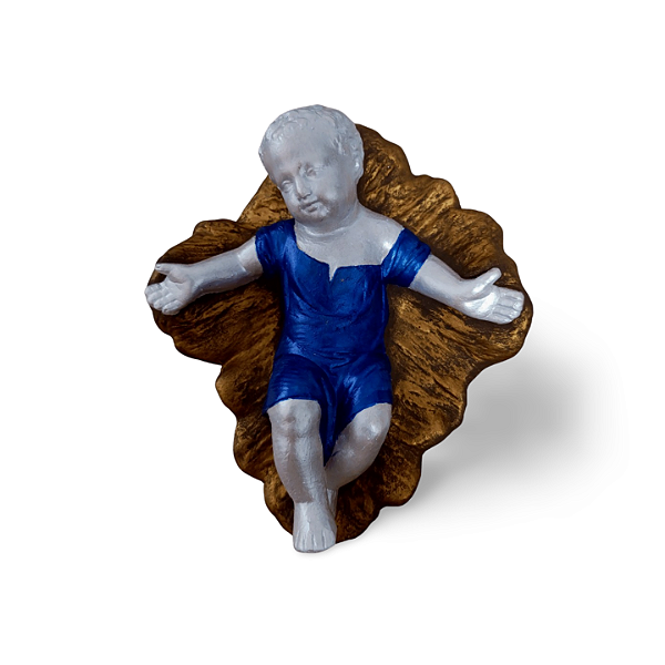 Menino Jesus, 14cm, Gesso, Peça Única, Artesanal, Decoração Religiosa