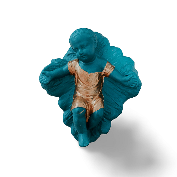 Menino Jesus, 14cm, Gesso, Peça Única, Artesanal, Decoração Religiosa