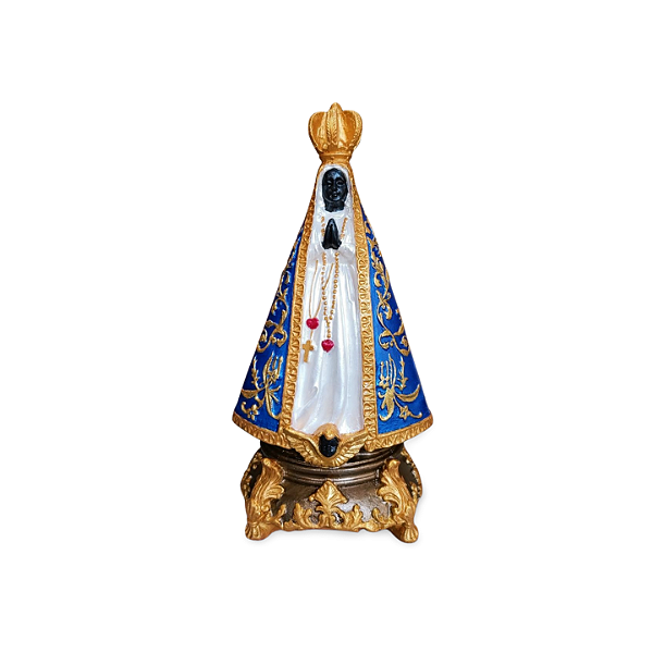 Nossa Senhora Aparecida, 21cm, Gesso, Peça Única, Decoração Religiosa