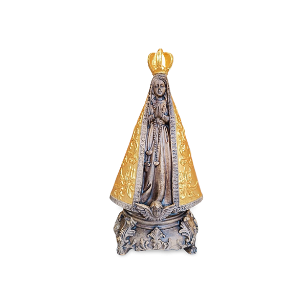 Nossa Senhora Aparecida, 21cm, Gesso, Peça Única, Decoração Religiosa