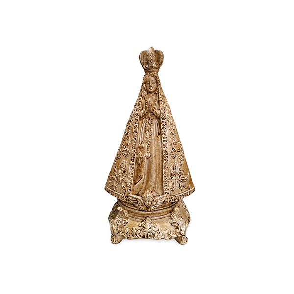 Nossa Senhora Aparecida, 21cm, Gesso, Peça Única, Decoração Religiosa