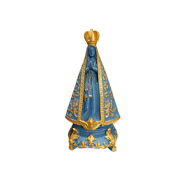 Nossa Senhora Aparecida, 21cm, Gesso, Peça Única, Decoração Religiosa