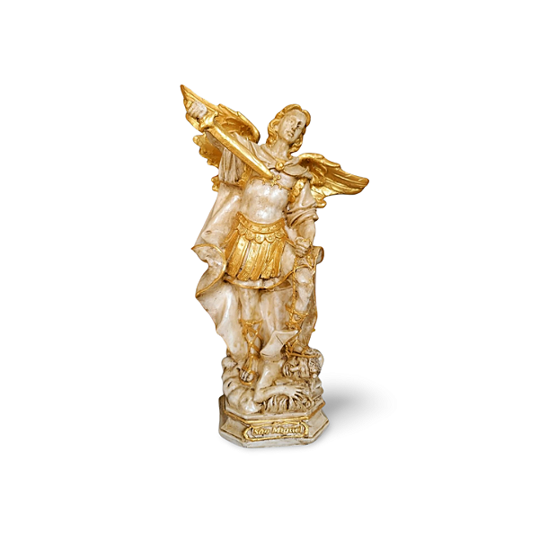 São Miguel Arcanjo, 30cm, Gesso, Peça Única, Decoração Religiosa