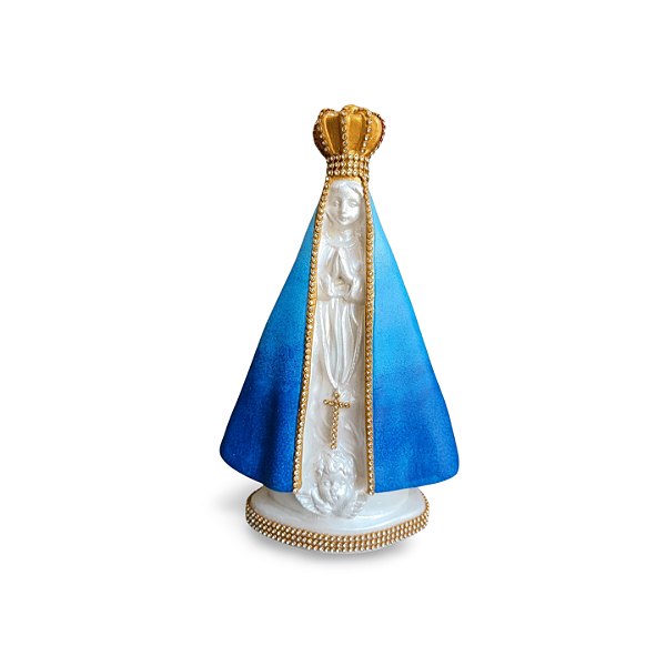 Nossa Senhora Aparecida, 25cm, Gesso, Peça Única, Decoração Religiosa