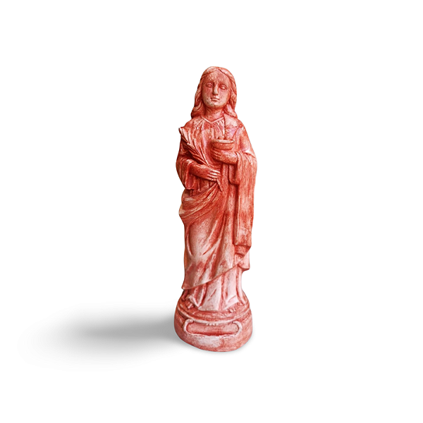 Santa Luzia, 19cm, Gesso, Peça Única, Decoração Religiosa