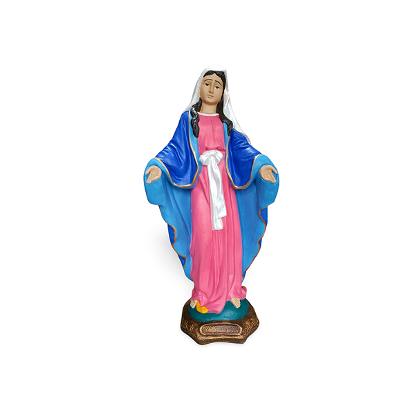 Nossa Senhora das Graças, 40cm, Gesso, Peça Única, Decoração Religiosa