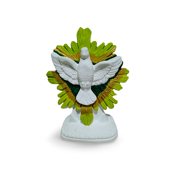 Divino Espírito Santo 16cm em Gesso – Imagem Religiosa Artesanal