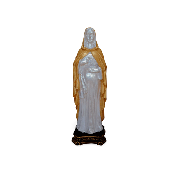 Nossa Senhora Grávida 30cm em Gesso – Imagem Religiosa Artesanal