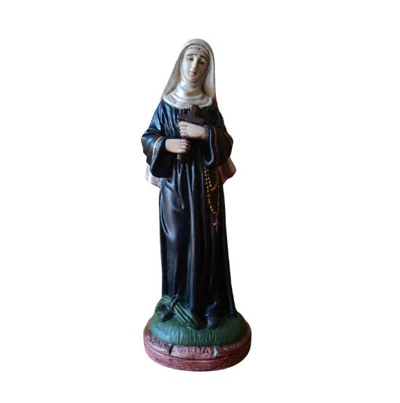 Santa Rita de Cássia 30cm em Gesso - Imagem Artesanal Religiosa