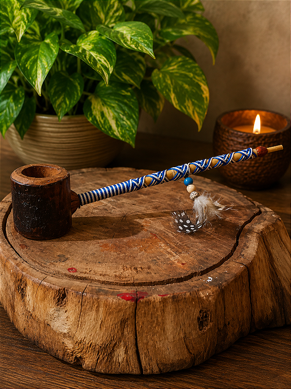 Cachimbo Jurema Preta Azul e Branco