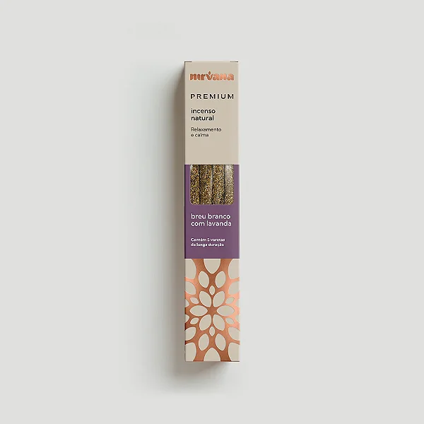 INCENSO NIRVANA PREMIUM BREU BRANCO COM LAVANDA