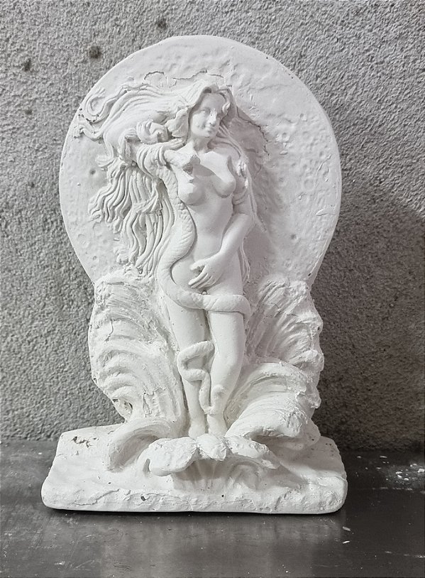 Deusa Lilith 18cm Gesso Cru
