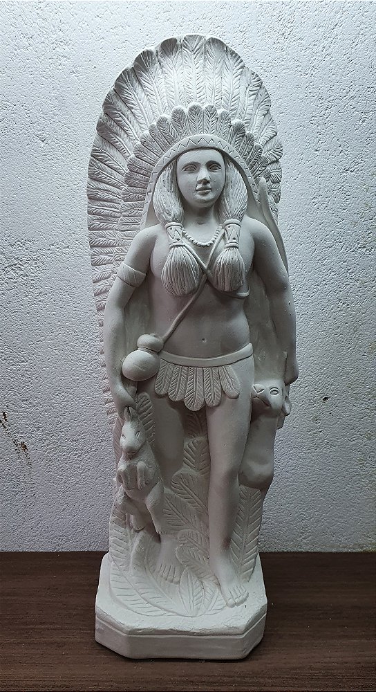 Cabocla Jurema 50cm Gesso Cru