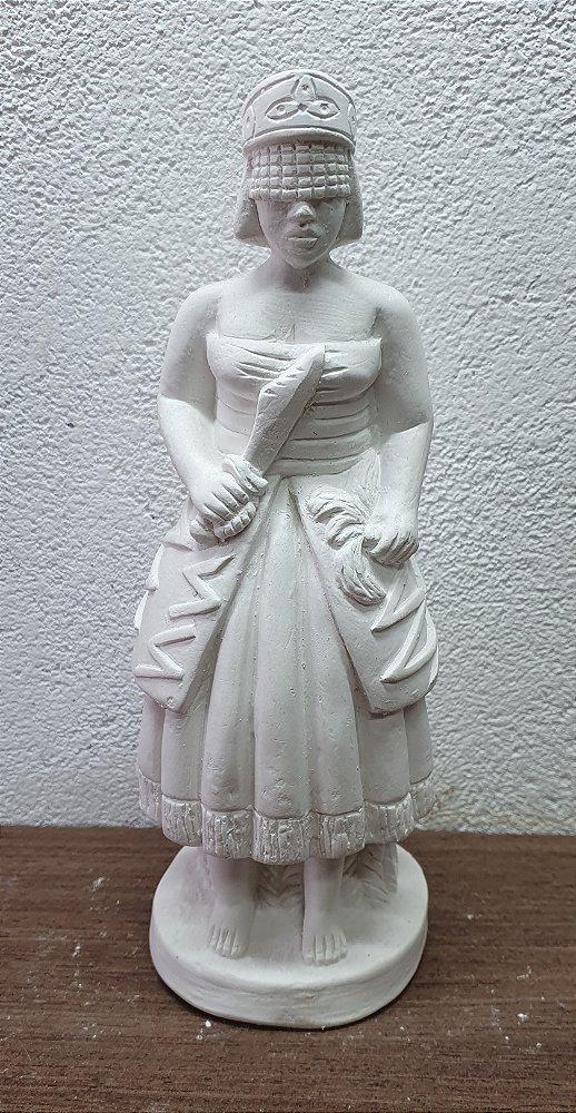 Orixá Iansa Candomble 23cm Gesso Cru