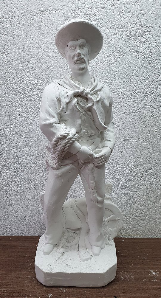 Boiadeiro 30cm Gesso Cru