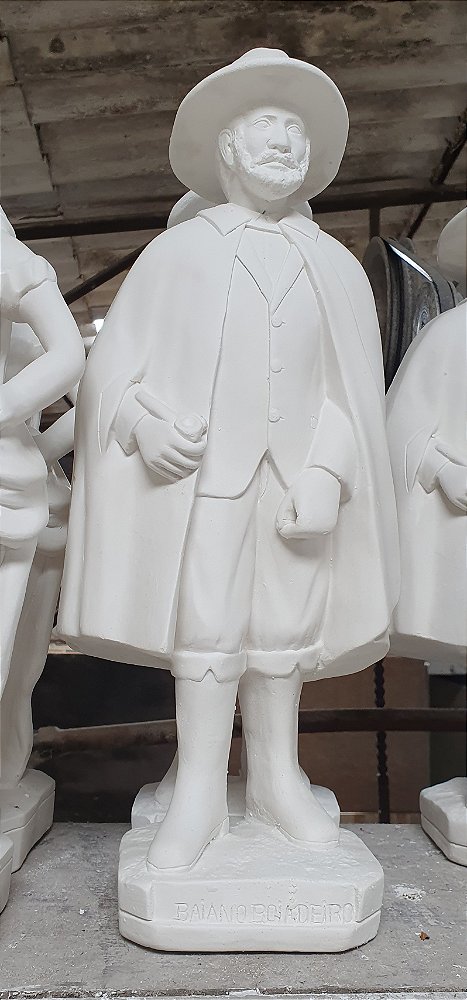Baiano Boiadeiro 50cm Gesso Cru