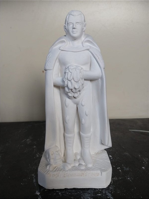 Exu Pinga Fogo 23cm Gesso Cru