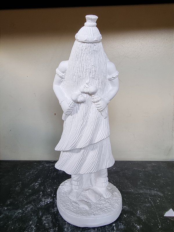 Orixá Obaluae 30cm Gesso Cru