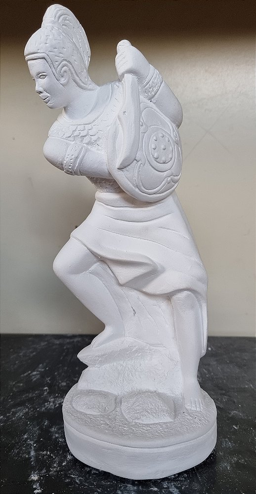 Orixá Ogum 30cm Gesso Cru