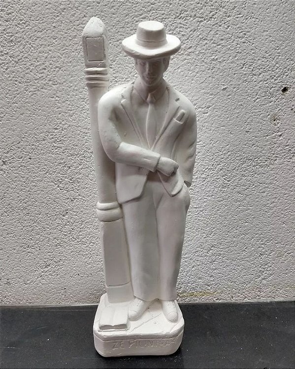 Zé Pilintra Poste 23cm Gesso Cru
