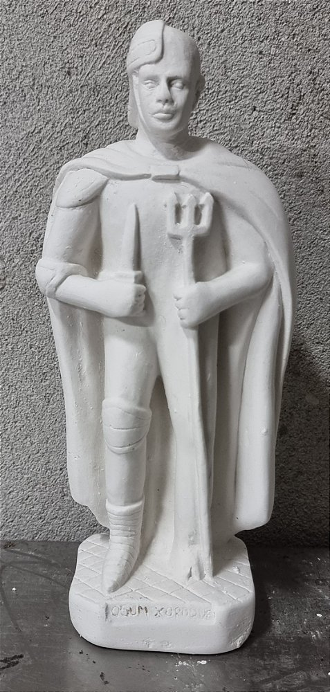 Ogum Xoroque 23cm Gesso Cru