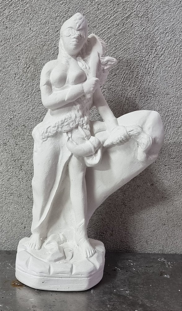 Orixá Iansa Modelo 2 23cm Gesso Cru