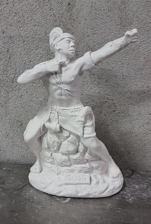 Orixa Oxossi 23cm Modelo 1 Gesso Cru
