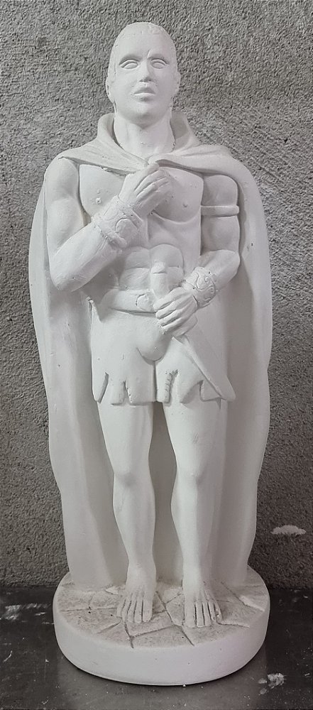 Exu 7 Facadas 35cm Gesso Cru